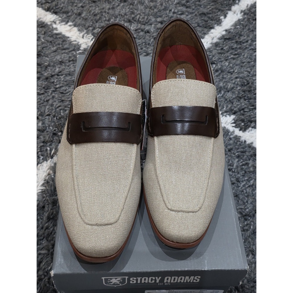 Stacy Adams Men's Gill Slip-On Dress Shoe - Sand Multi/Sable, Size 10M